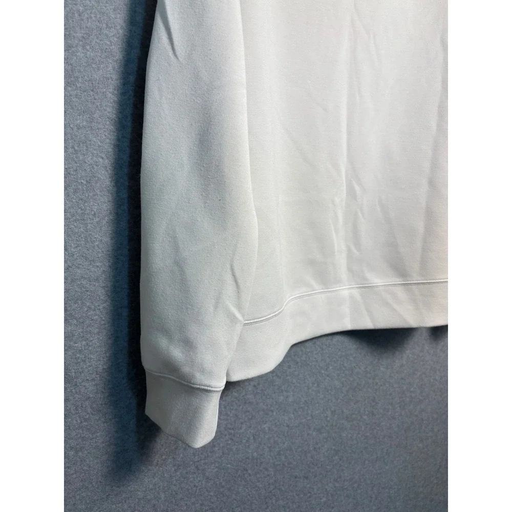 Cynthia Rowley Scuba Sweatshirt M Ivory Minimalist Quiet Luxury Oversized Top